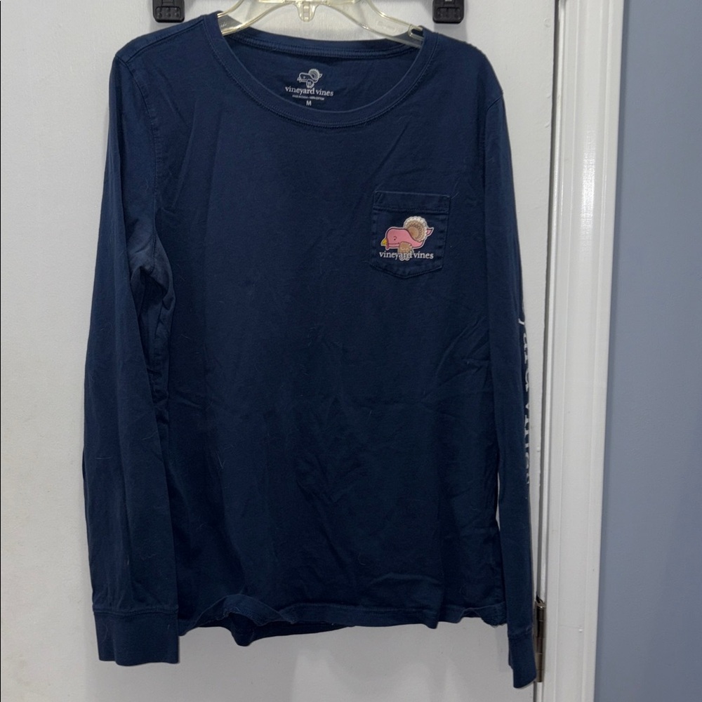 Vineyard Vines Thanksgiving Dark Blue Long Sleeve Tee size medium
